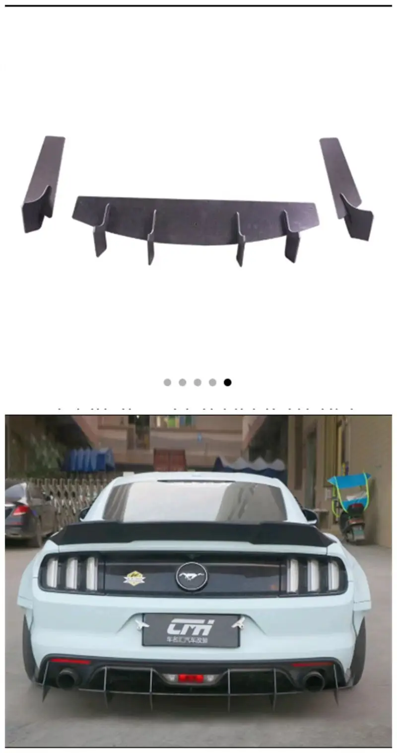 High Quality Real Carbon Fiber Spoiler For 15-17 Old Ford Mustang Mid-Gauge Modified To Sport Carbon Fiber Spoiler