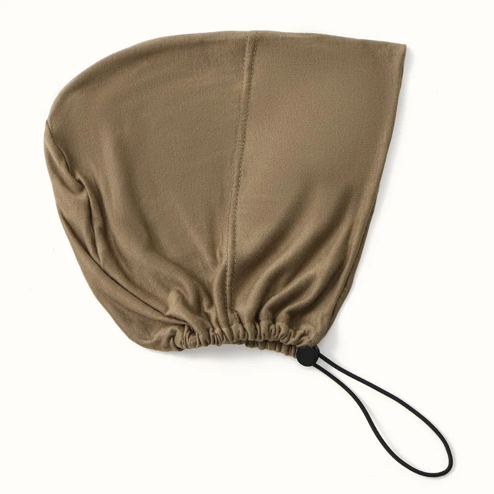 

Cotton Women Hijab Cap Adjustable Pull-string Inner Modal Turban Headscarf High Elasticity Ethnic Style Muslim Headband