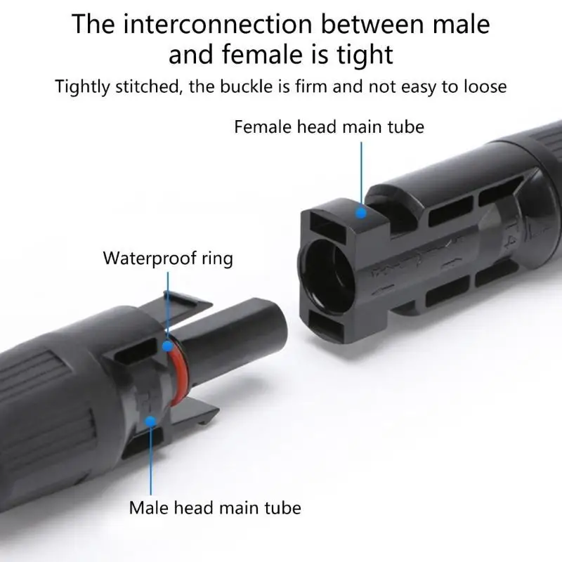 

652F Industrial Solar Cable Set Secure & Stable Cable Convenient Electrical Connection for Various Photovoltaic Projects