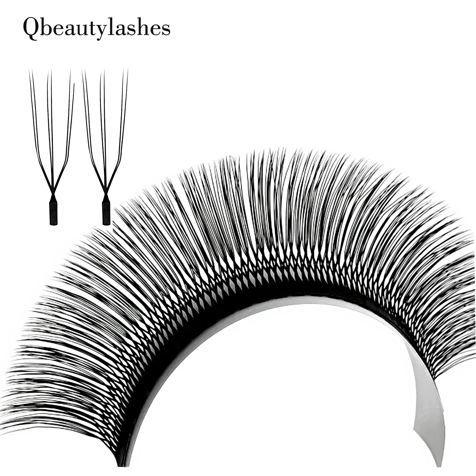 Qbeautylashes U 3D 6D Extensions de cils en forme YY ventilateur de cils doux Ultra-léger outils de maquillage amical pour débutants