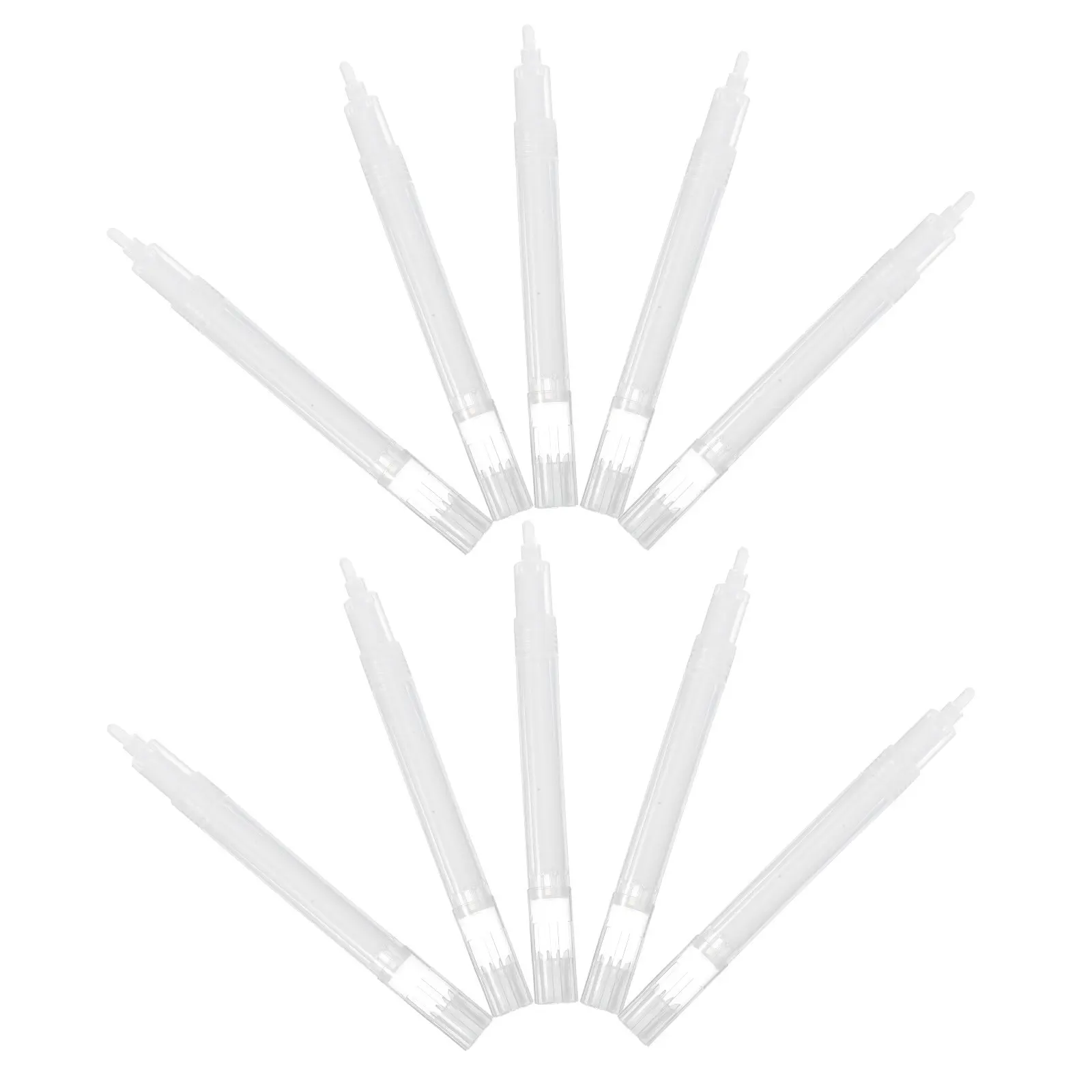 

10Pcs Refillable Empty Paint Marker Pens Acrylic Blank Shell with Thickened Barrel Fine Tip for Graffiti Art Marker Pens