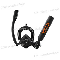 SMACO Portable Diving Breathing Apparatus 0.5L Mini Tank K2 Snorkel Mask Full Face Mask Set