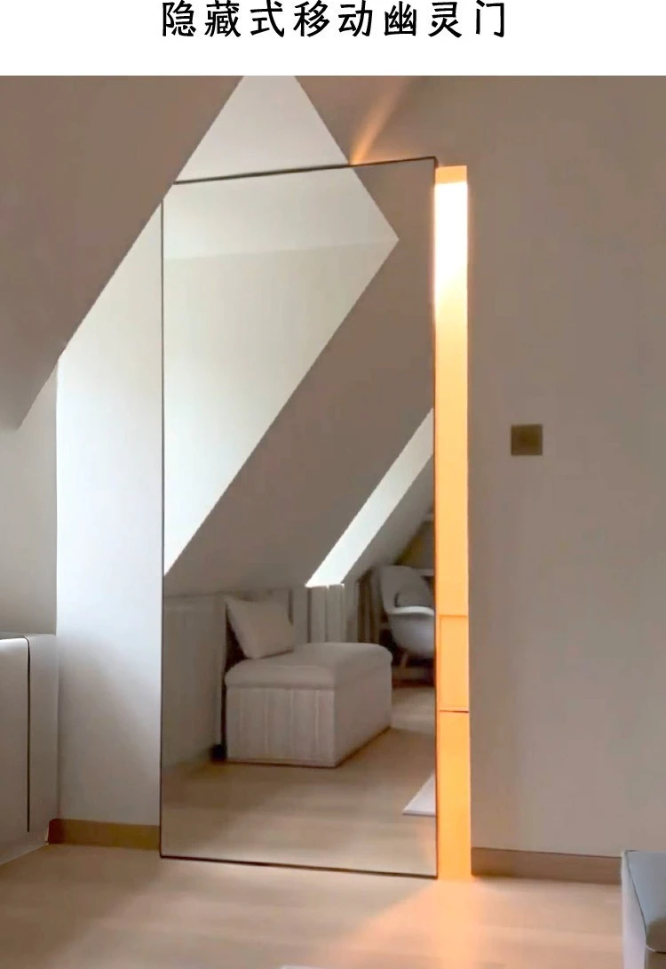 Sliding door Kitchen sliding  Pocket   Floating bathroom Mirror Storage room Silent