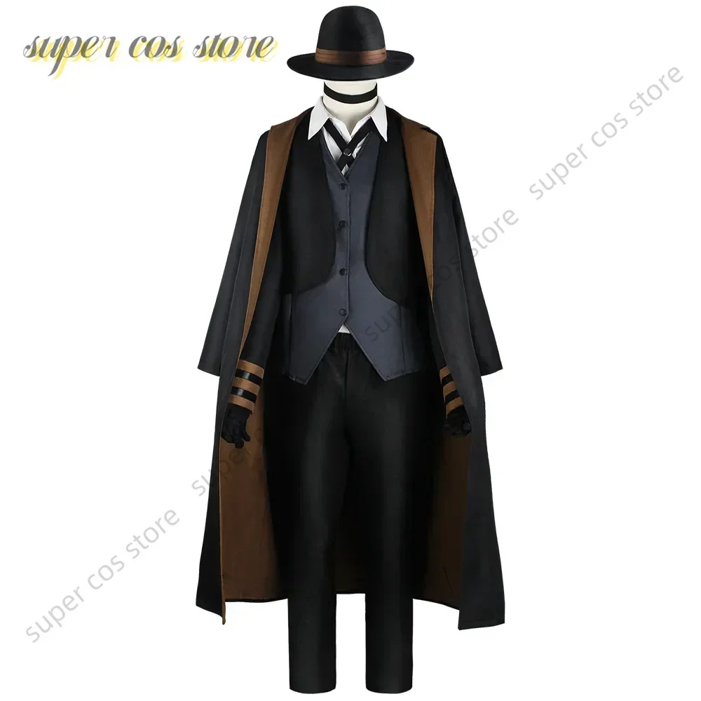 أنيمي بونغو الضالة الكلاب ناكاهارا Chuuya تأثيري حلي قبعة قفاز سترة السراويل الرجال النساء دعوى هالوين عيد الميلاد ملابس للحفلات