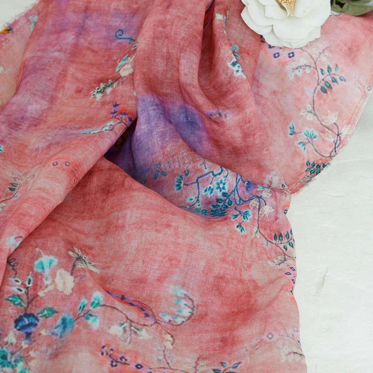 

1 ярд, чистая ткань рами, античный стиль, розовые цветочные фрагменты, шитье, модное уникальное платье, халат, рубашка, ткани для одежды