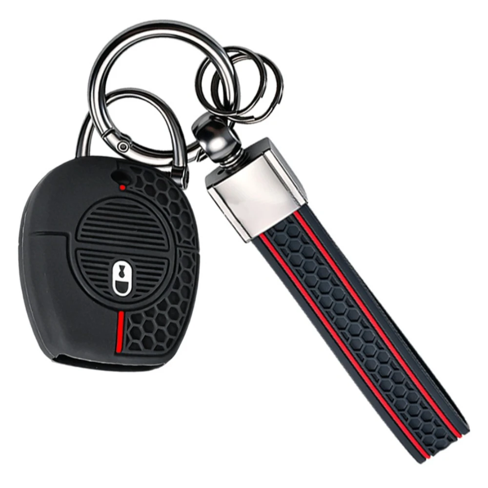 Keychain Silicone Car Remote Key Fob Shell Cover Case 1Button For Nissan Navara X-Trail Almera Tino Primera Terrano Micra Patrol