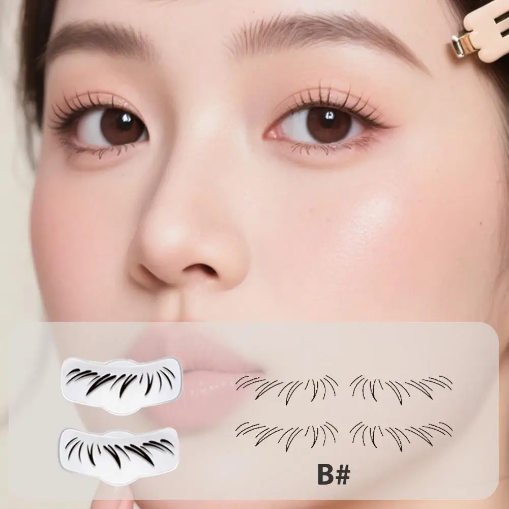 Tampon d'extension de cils inférieurs réutilisable, Eyeliner, imperméable, Portable, naturel, bricolage, outils de maquillage paresseux pour débutant