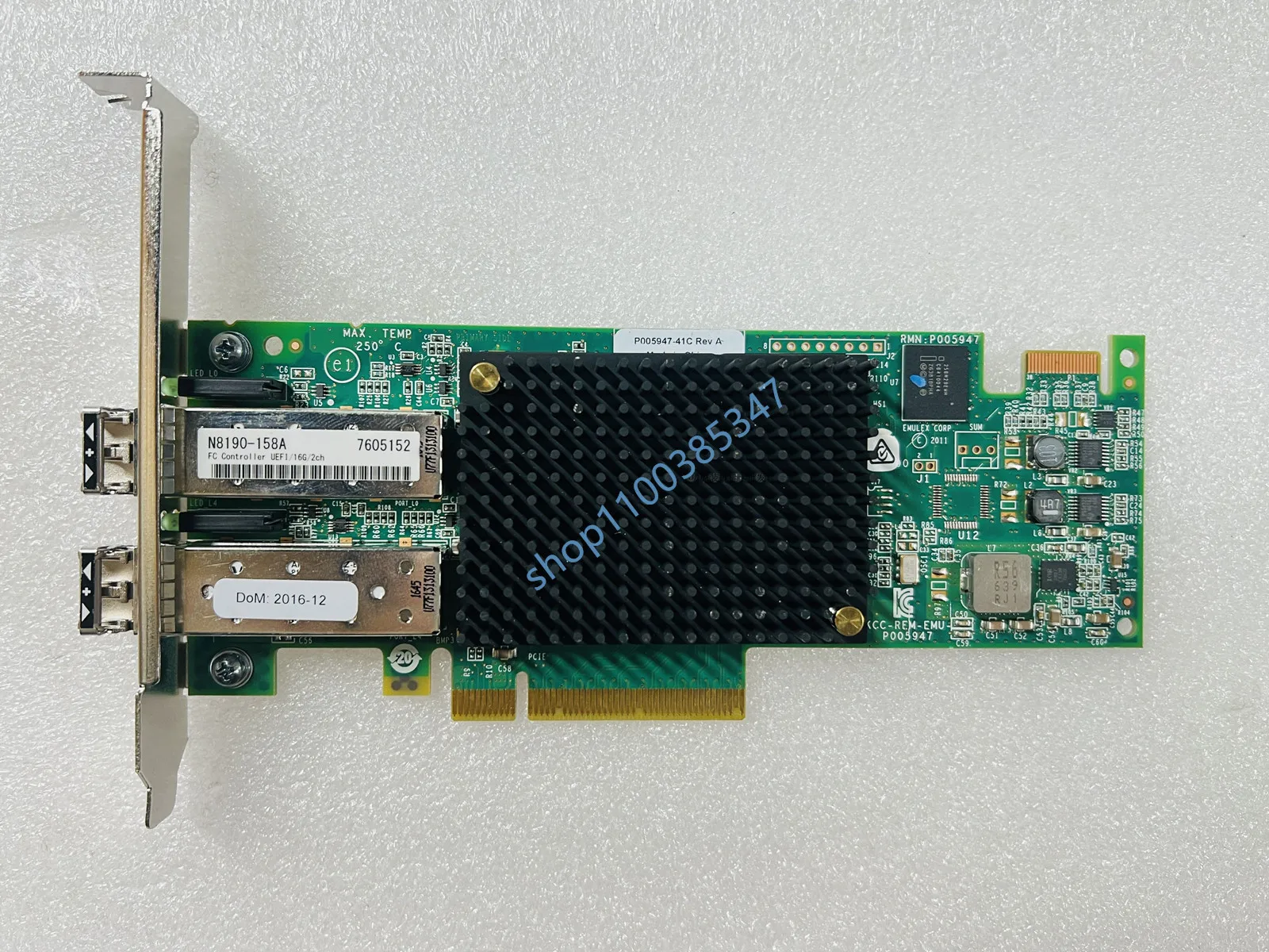 

EMULEX 16G Optical Fiber Network Card LPE16002 LPE16002B-M6 16GB FC Dual Port HBA Tape Module/16GB Fibre Channel card