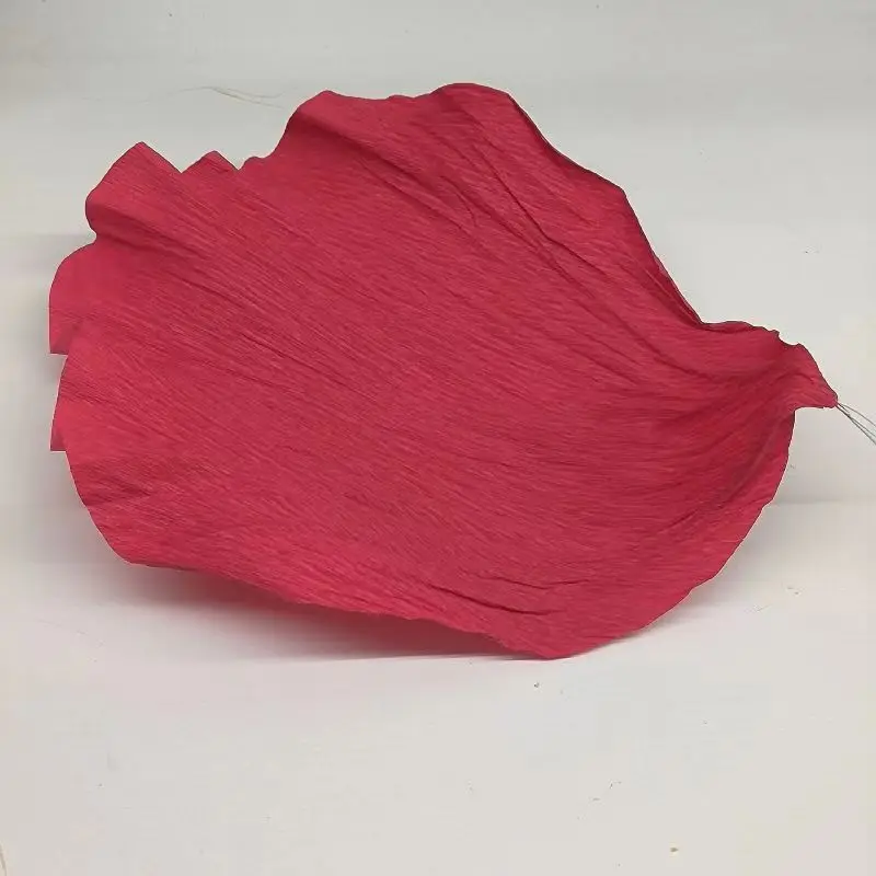 Artificial Crepe Paper Poppy Petals Flower Center Leaves Multi-color Petals Semi-finished Products Handmade DIY Wedding Decor