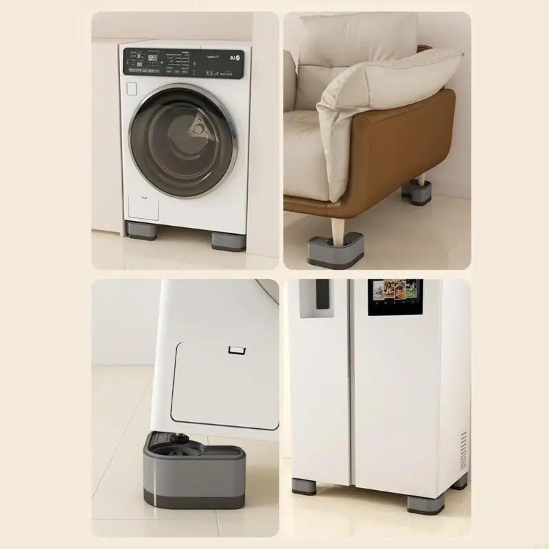 M6CB 4 Pack Anti Vibration Support Feet Suitable for Washing Machine and Refrigerator to Enhances Stability and Reduce Wear