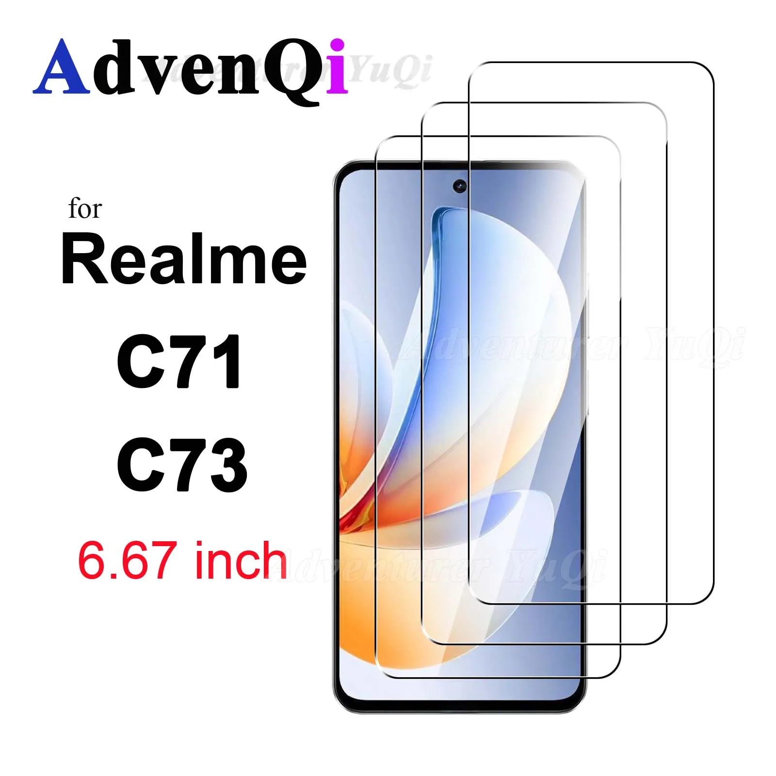 

Screen Protector For OPPO Realme C71 C73 6.67 inch Tempered Glass HD 9H Transparent Clear Anti Scratch Case Friendly