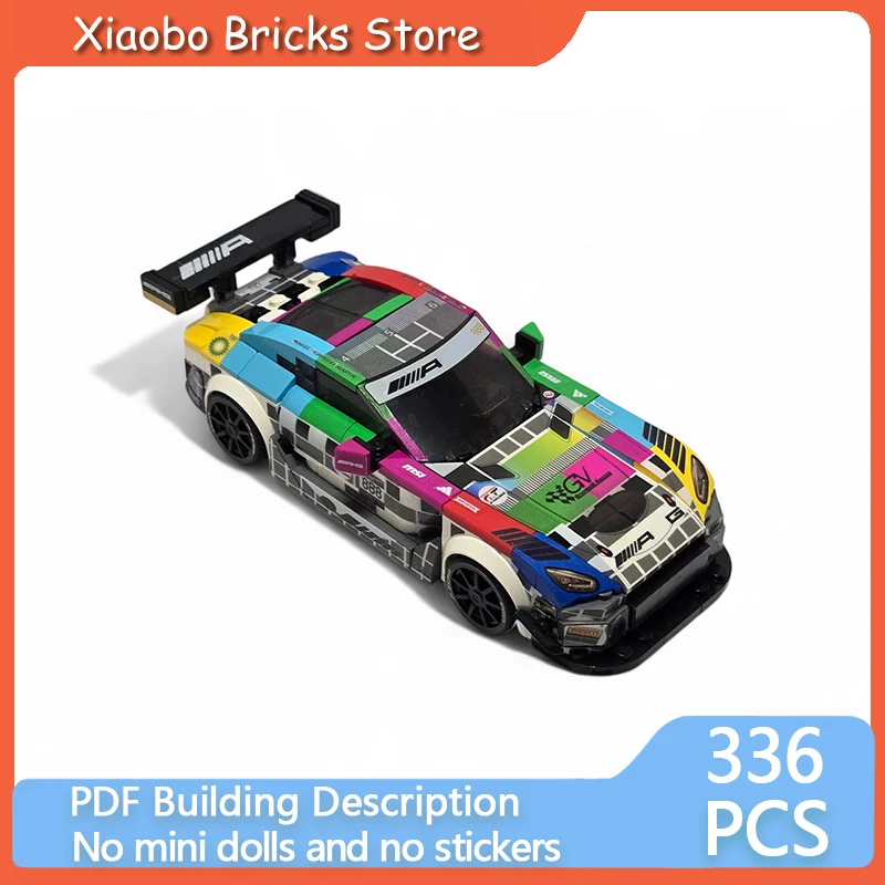 Stadt Auto Geschwindigkeit Championer Modell MOC Bausteine Sportwagen AMG Modulare Technologie Geschenke Urlaub Montieren Kinder Spielzeug Anzug