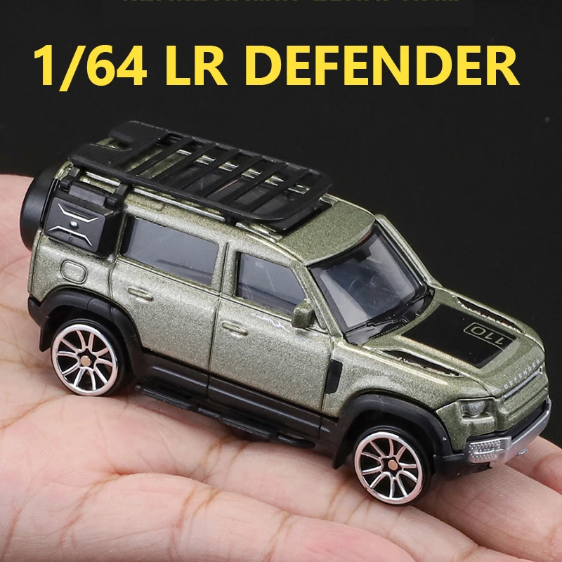 

1/64 LR Defender из сплава, литой под давлением внедорожник, автомобиль, изысканная миниатюрная модель игрушки, подвеска, имитируемый подарок на день рождения для ребенка, сбор Dec