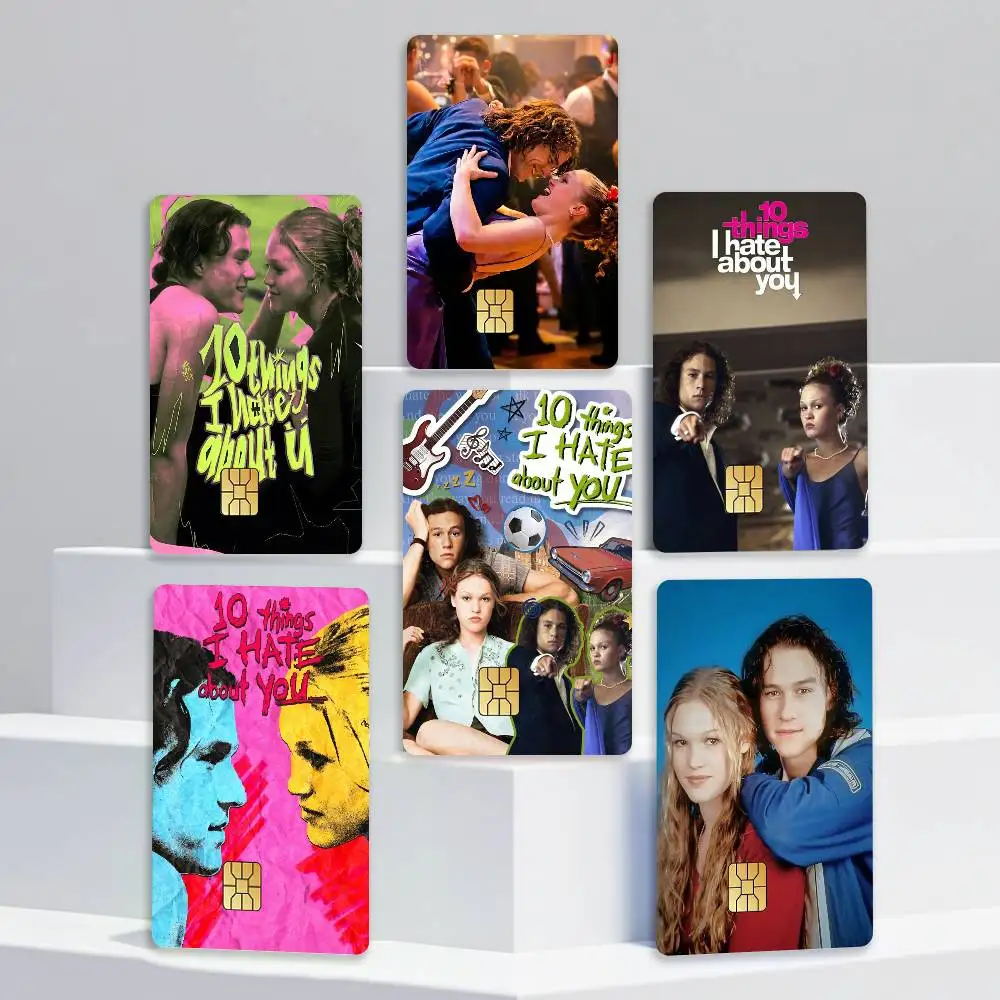 Romantic Film 10-Things I Hate About You  Card Stickers for Bank Access Protective Waterproof Film Cover Sticker Gift