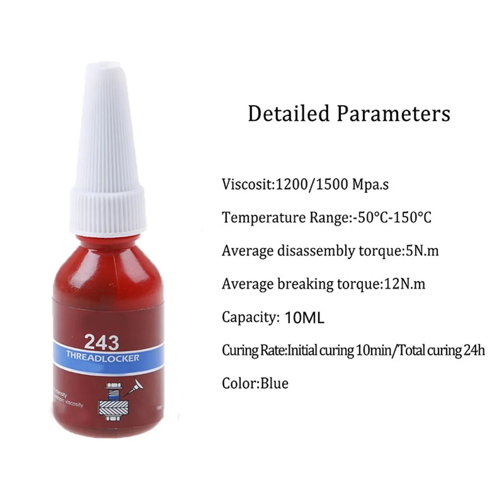 خزانة لا هوائية لقفل خيوط الغلق ، غراء سريع الشفاء ، أدوات يدوية ، قوة متوسطة ، خيوط تحت M20 ، 10 ~ ~ ~ ~ ~ ~ ~