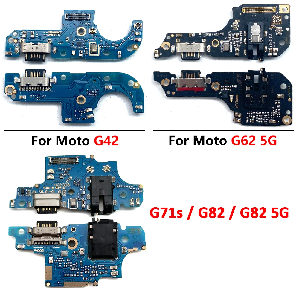 NEW USB Charger Dock Connector Charging Port Microphone Flex Replacement Parts For Moto G42 G62 G71S G82 5G G200 Fast charging