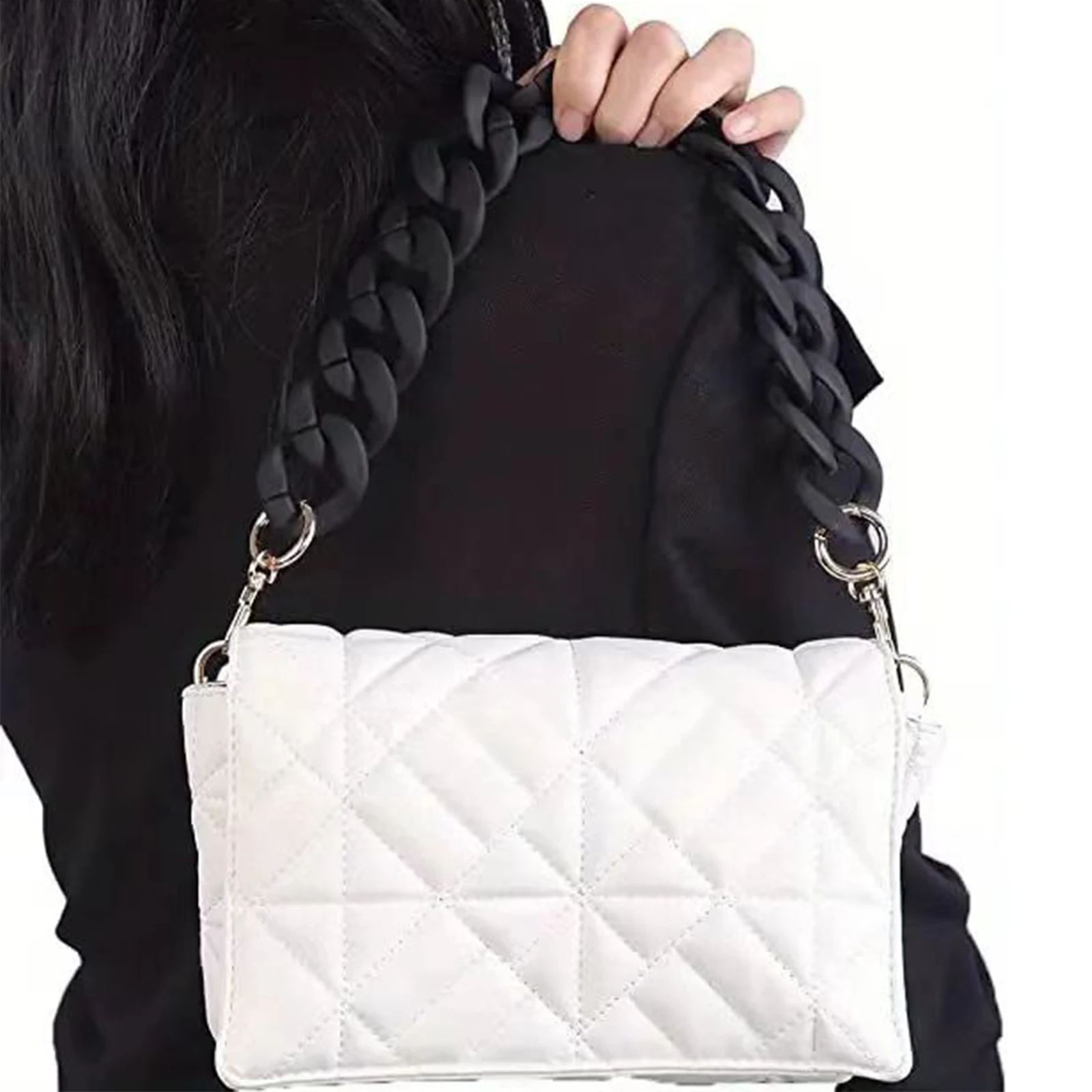 

Роскошный акриловый матовый клатч на плечо, ремешок из смолы, аксессуар для сумки с цепочкой 30-120 см для женщин