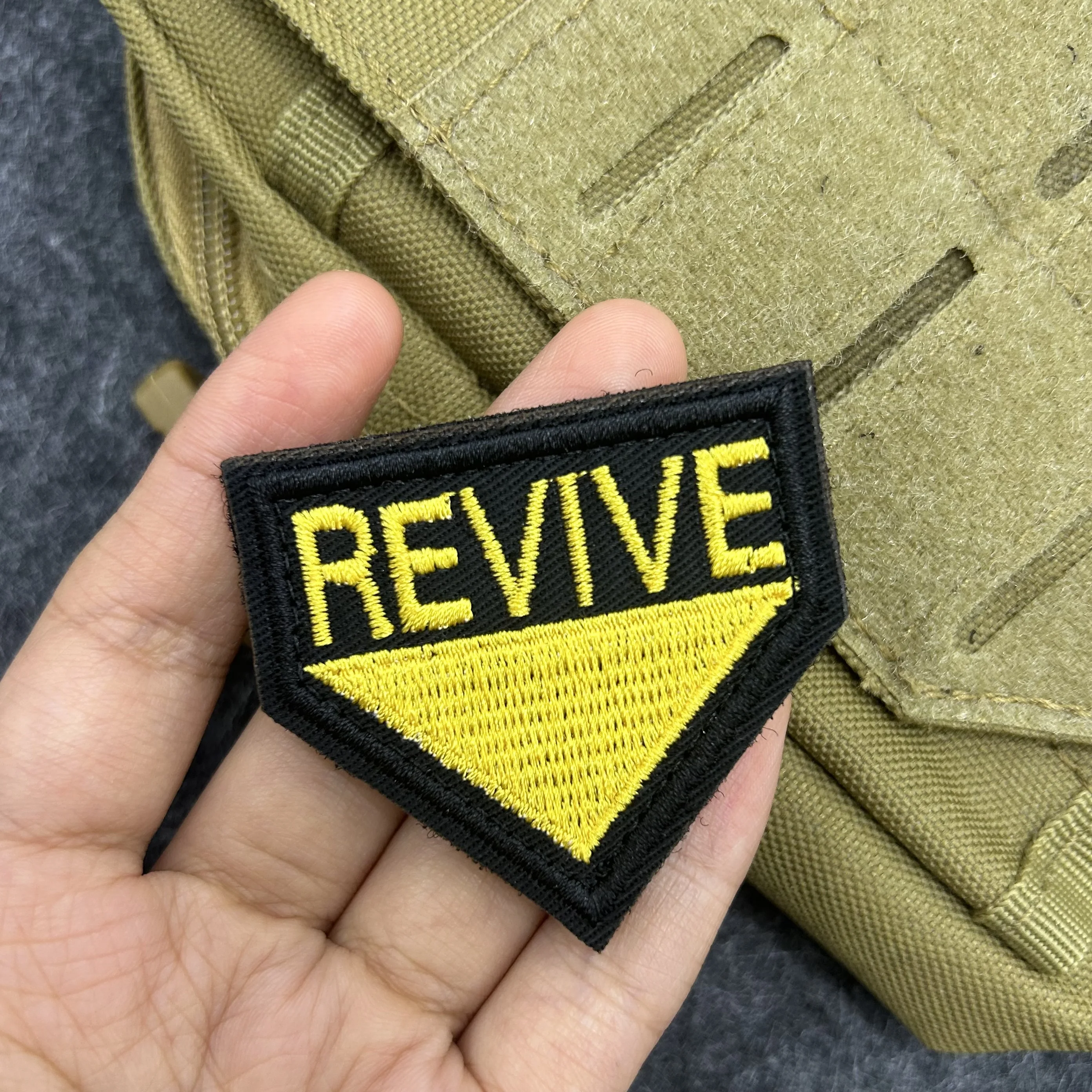 Revive Gaming Morale Embroidered Patch, Shooter Game Hook and Loop Patch, Tactical Patch, Rescue Revive Quote Badge