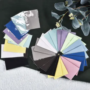 10*6.5cm/8*8cm 50pcs כסף נקי ליטוש בד רך נקי לנגב מנגב בד עבור שרשראות טבעות תכשיטי נקי כלי