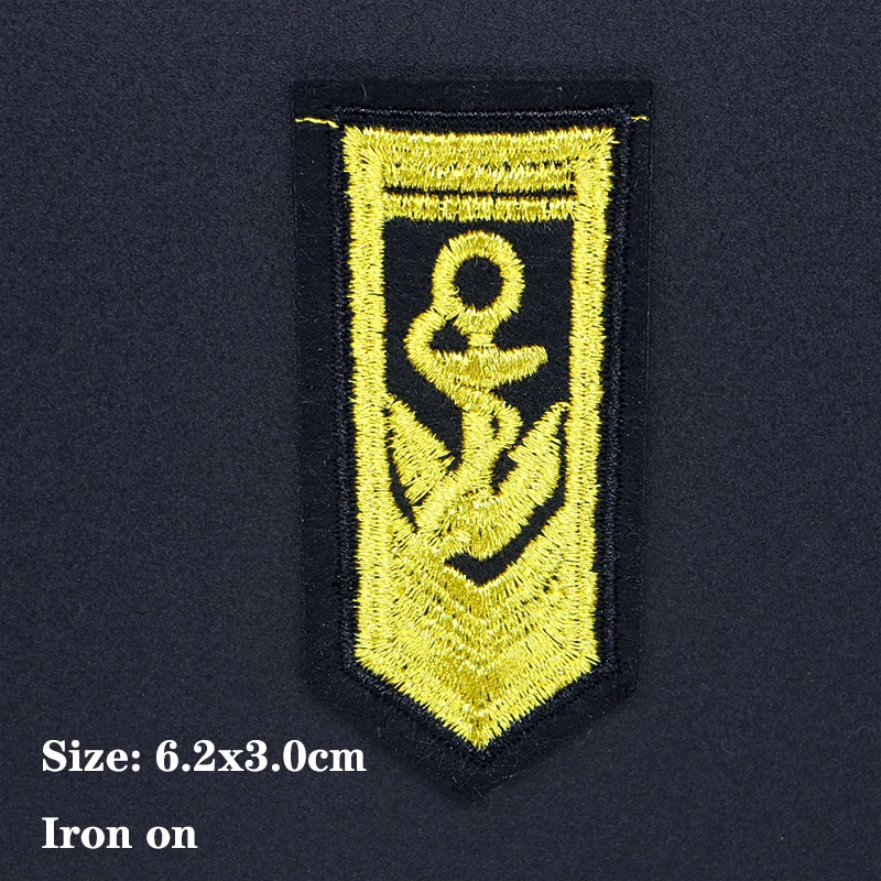 Academic Style Epaulet Military Rank US Marine Corps Icon Embroidered Applique For Clothing DIY Iron on  Patches on the stickers