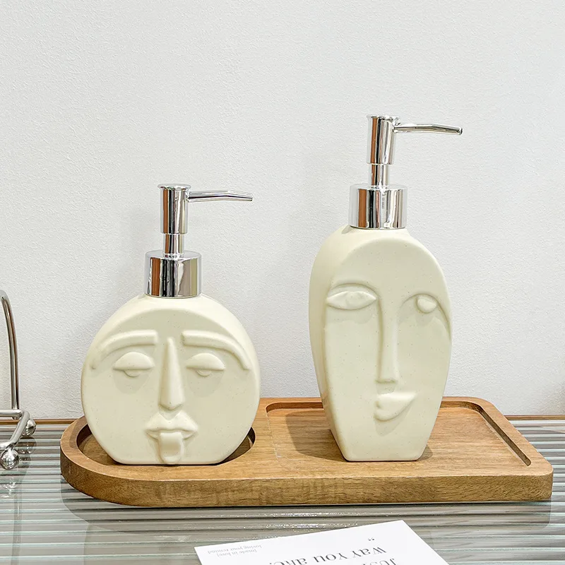 CuteLife-bomba de mano de resina para baño, dispensador de jabón líquido, Gel, champú, dispensadores de ducha de bebé, botella de almacenamiento de detergente recargable