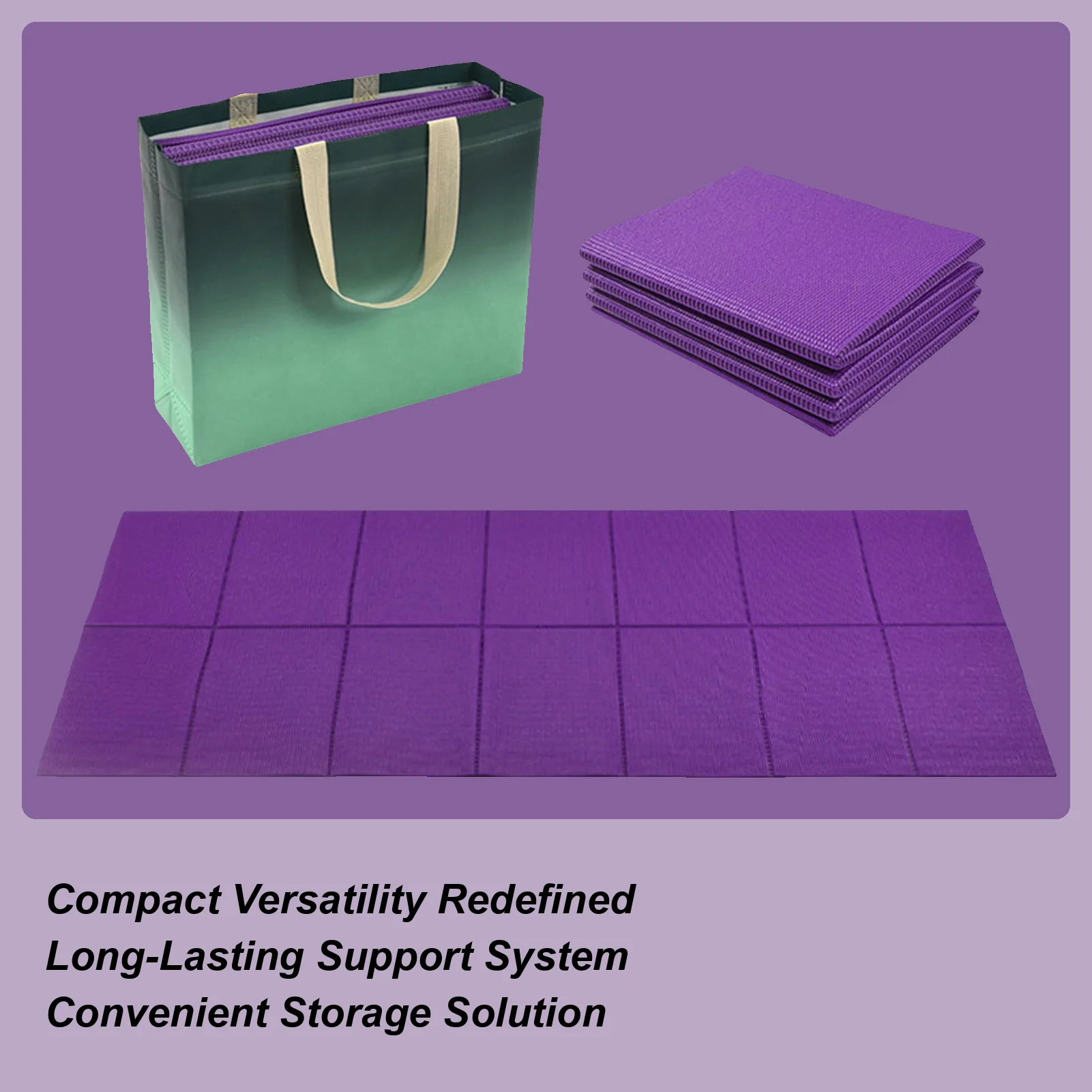 

Camping Mat Outdoor Mat Yoga Sleeping Pad Foldable Cushion Padding With Storage Bag Workout Equipment For Yoga Exercise Home Gym