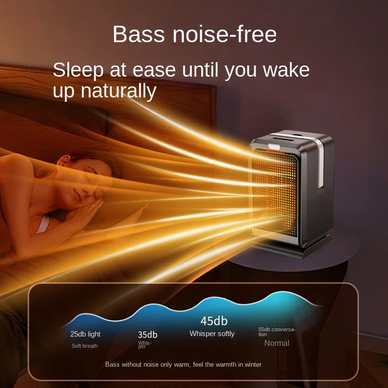 Calentador eléctrico de escritorio, calentador de ventilador de ahorro de energía de doble uso, calentamiento eficiente de manos/pies, nuevo