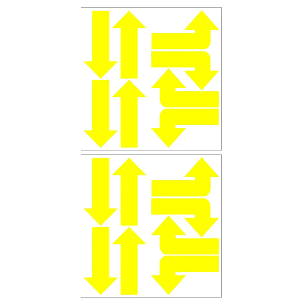 

2pcs Arrow Stickers Directional Floor Decals Pvc Material Wall Floor Marking Safety Sign Indicator Stickers For Adults