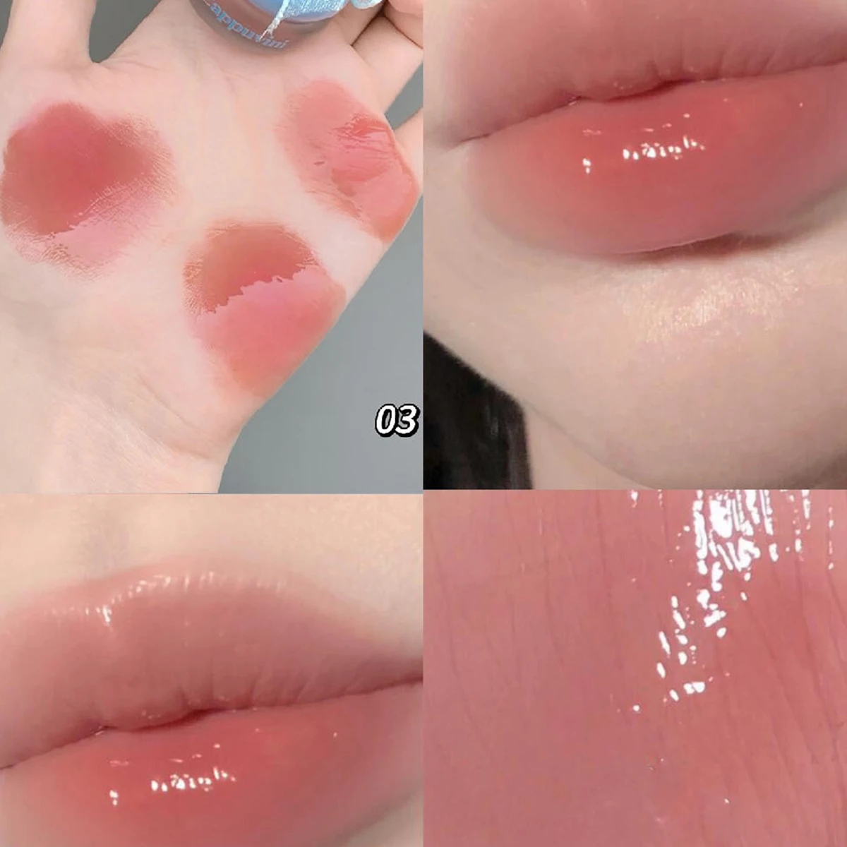 New Cute Jar Solid Lip Color Jelly Mirror Lip Glaze Lipstick Moisturizing Lipstick Lip Color Women\'s Cosmetics