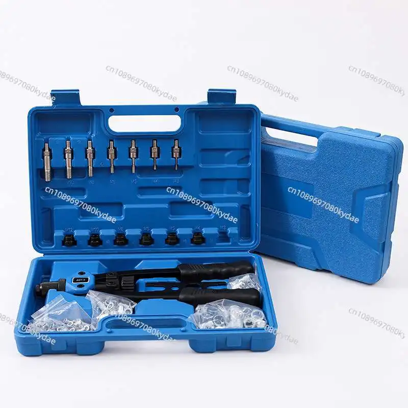 110Pcs Hand Riveter Set M3-M12 Thread Riveting Plier Kit for DIY Hardware Vehicle Mechanical Repair