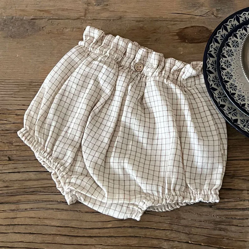 Baby Clothes Cute Comfortable Bloomers 2024 Summer New Korean Style All Match Simple Shorts Boys Girls Loose Breathable Shorts