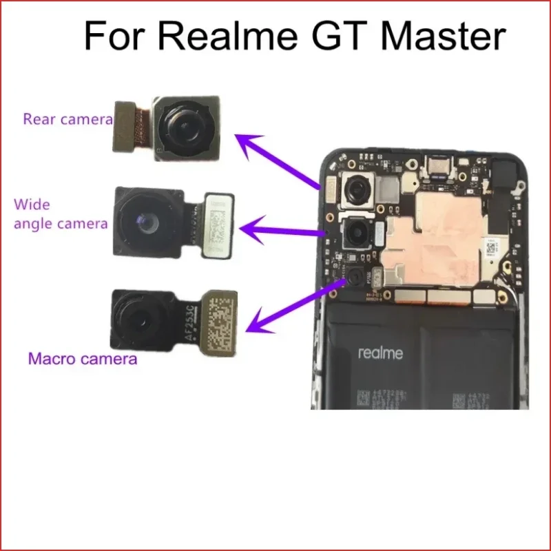 For Realme GT Master Rear-facing Front Back Camera Main Facing Camera Module Flex Cable Replacement Spare Parts