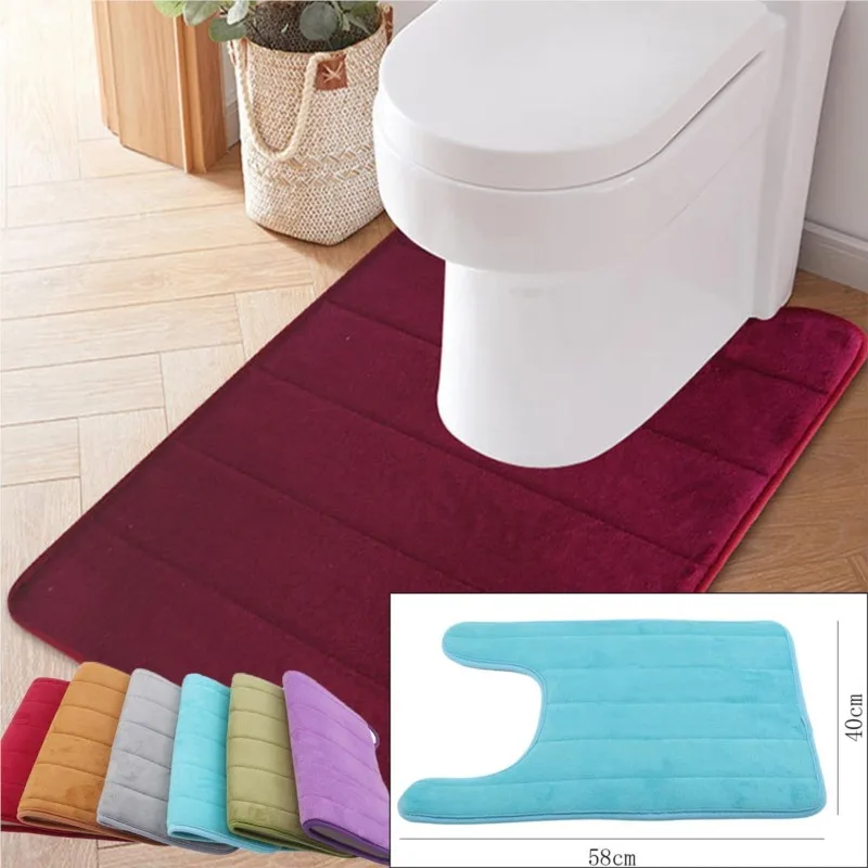 Water Absorption Bathroom Mat Toilet Non-slip Memory Foam Rug Soft Kitchen Door Floor Mat Carpet