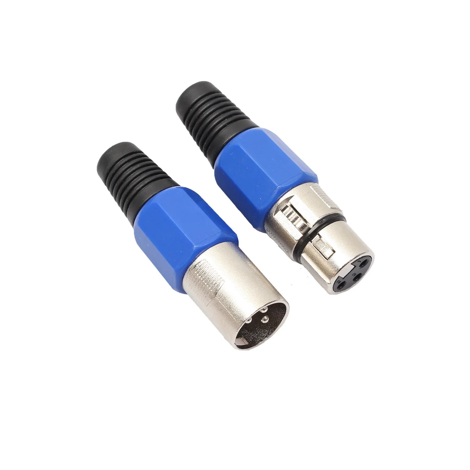 Zinc alloy nickel plated three core balanced XLR XLR XLR male and female DIY mixer microphone connector