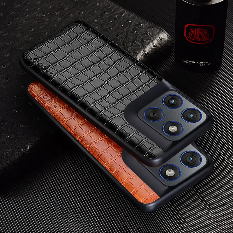 Luxury Crocodile Leather Case For Motorola Edge 70 60 50 Pro