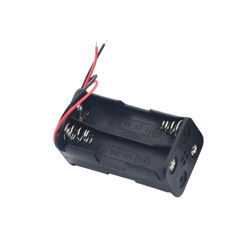 No.5 4-cell Battery Box With Back-to-back AA Double-sided Double-layer Stacked 6V Battery Compartment B5