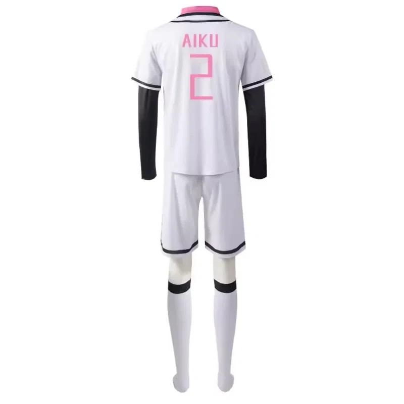 

◢2026Japan Anime Oliver Aiku Cosplay Costume Aiku Wigs U-20 Soccer Jersey With C Armband Set Men U20 Football Uniform White◢*%