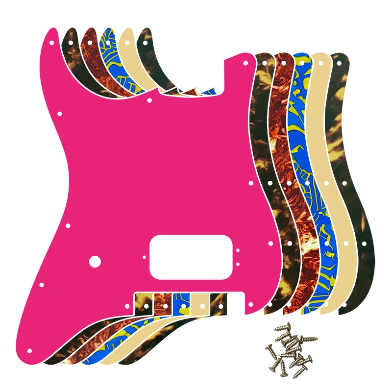 Fei Man - Guitar Pickguard For US, 11 Screw Holes, Strat With Floyd Rose, Tremolo Bridge, Humbucker Single H Scratch Plate