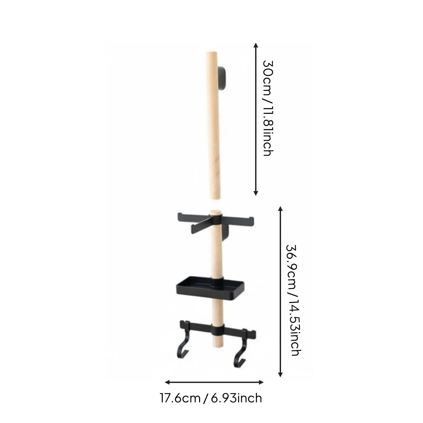 Bicycle Storage Rack Adjustable Wall Attachment for Bicycle Accessories Helmet Tray for Home Office