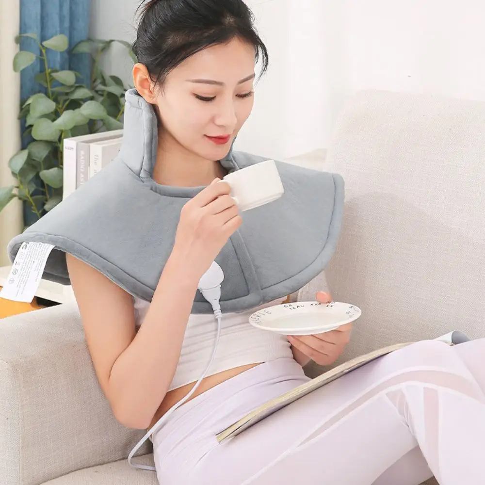 Washable Warm Shawl Auto Shut Off 4-Speed Timing Heated Shoulder Wrap Electric Powered 6-Level Temperature Electric Heating Pad