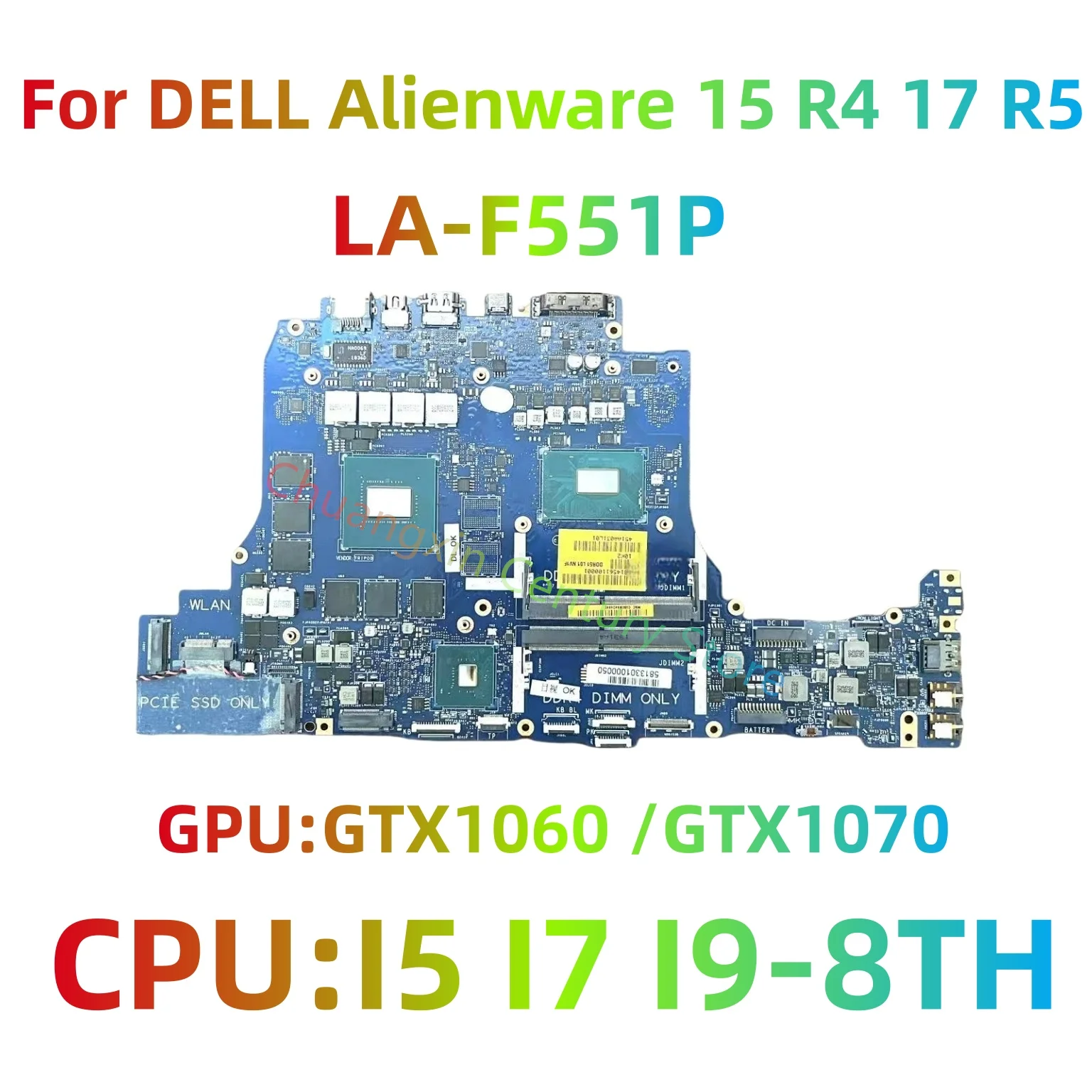 

For DELL Alienware 15 R4 17 R5 laptop motherboard DDR51 LA-F551P with I5 I7 I9-8TH GTX1060 6GB/GTX1070 8GB 100% Tested Full