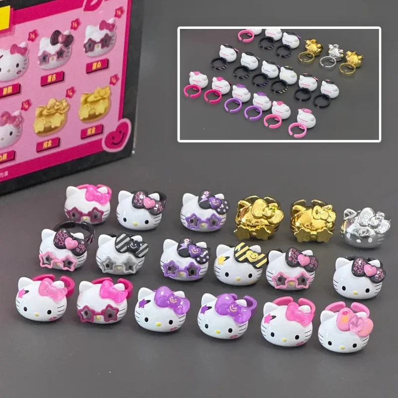 Nouvelle figurine Hello Kitty en sachet mystère, boîte surprise, style urbain tendance, ornement de bureau, objet de collection, cadeau pour filles et femmes, jouets