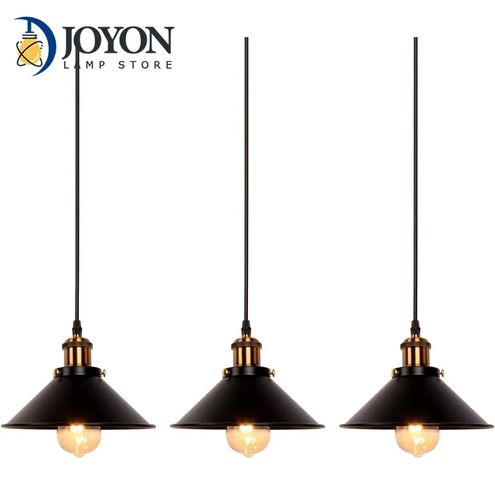

Industrial Retro Black Iron Pendant Lights Kitchen Restaurant Bar Balcony Hanging Lampshade For Kitchen Dining Bedroom