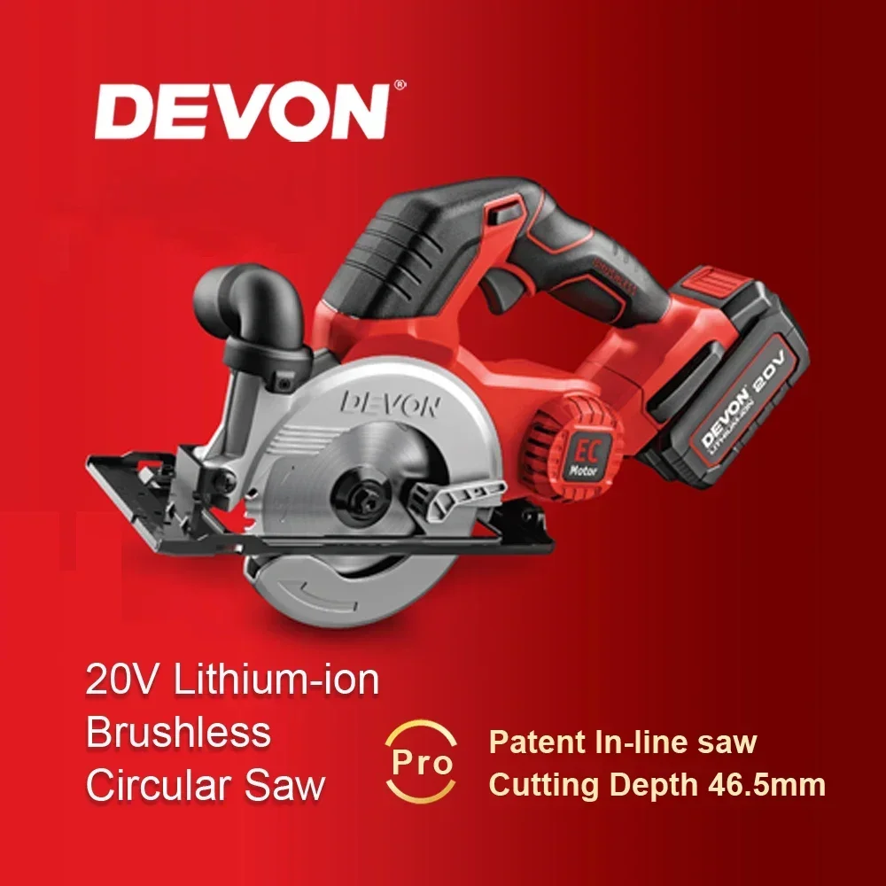 DEVON wood saw machines 128mm electric cordless mini Circular Saw machine wood cutting