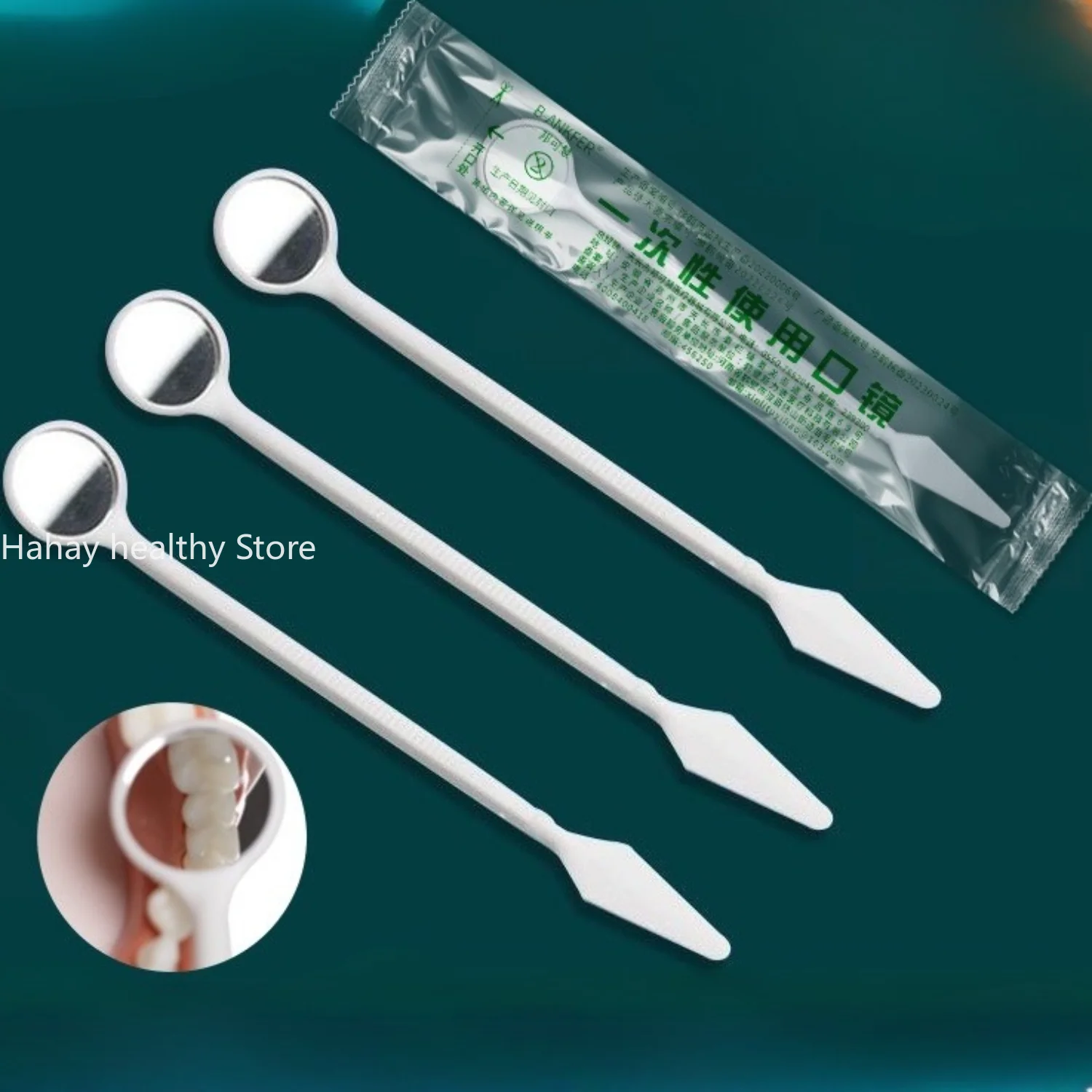

Disposable Dental Mirror Anti Fog for Teeth Cleaning Oral Hygiene Home Care Dental Exam Kit Cavity Detection Whitening Tartar