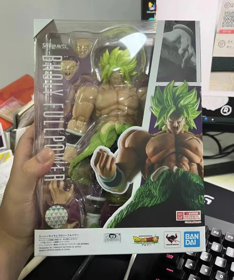 Figura de Acción 100% Original de Bandai Dragon Ball Shf Sh Figuarts Broly Fullpower, Modelo de Anime, Juguete de PVC, Regalo, en Stock