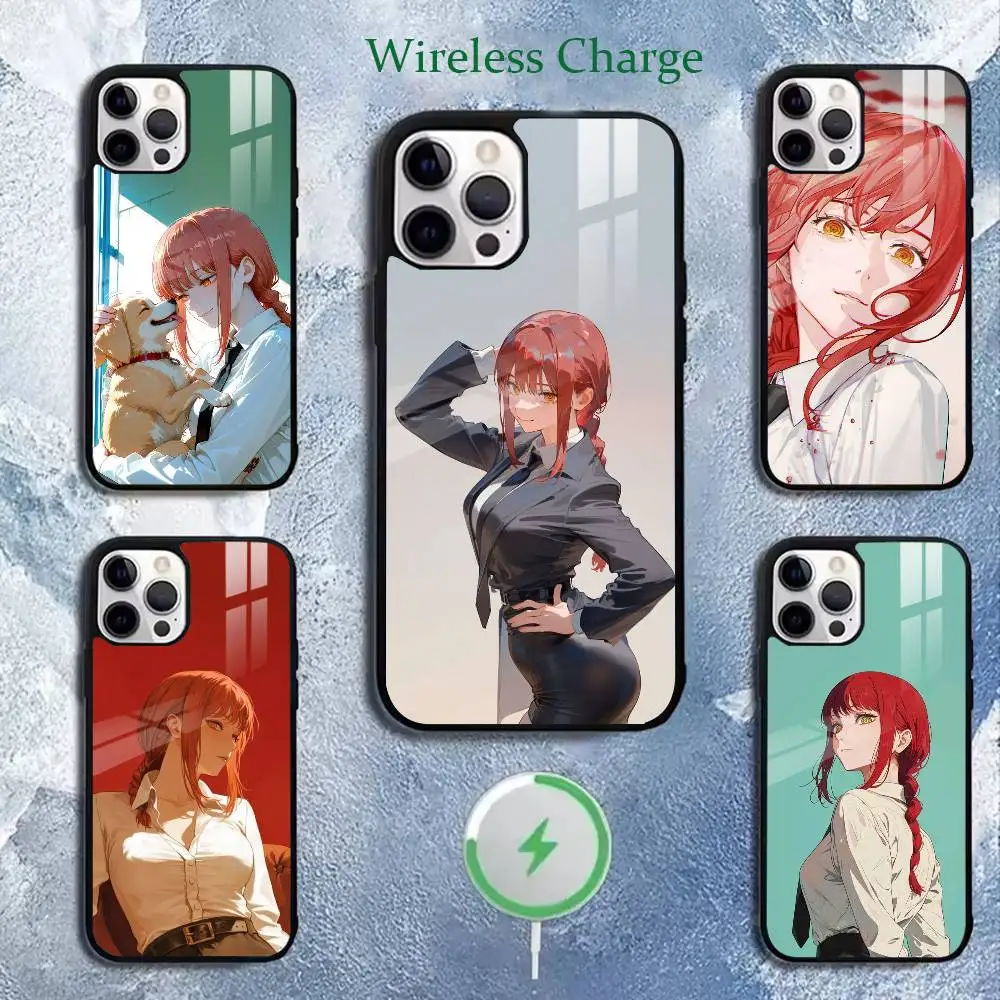 

Chainsaw Man Gentle Makima Phone Case For iPhone 11,12,13,14,15,16,17Plus,Pro,Max for Wireless Charging