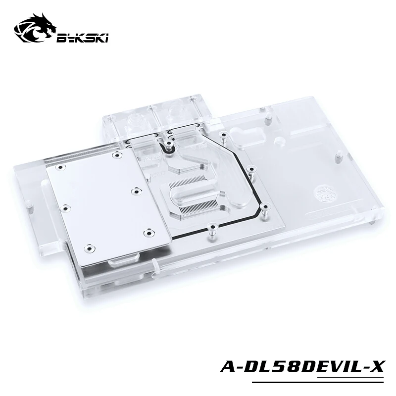 Imagem -04 - Bykski Bloco de Água para Uso em Powercolor Rx580 Red Devil 8g Rx590 Placa de Vídeo Cobertura Completa Placa de Vídeo com Radiador Rgb