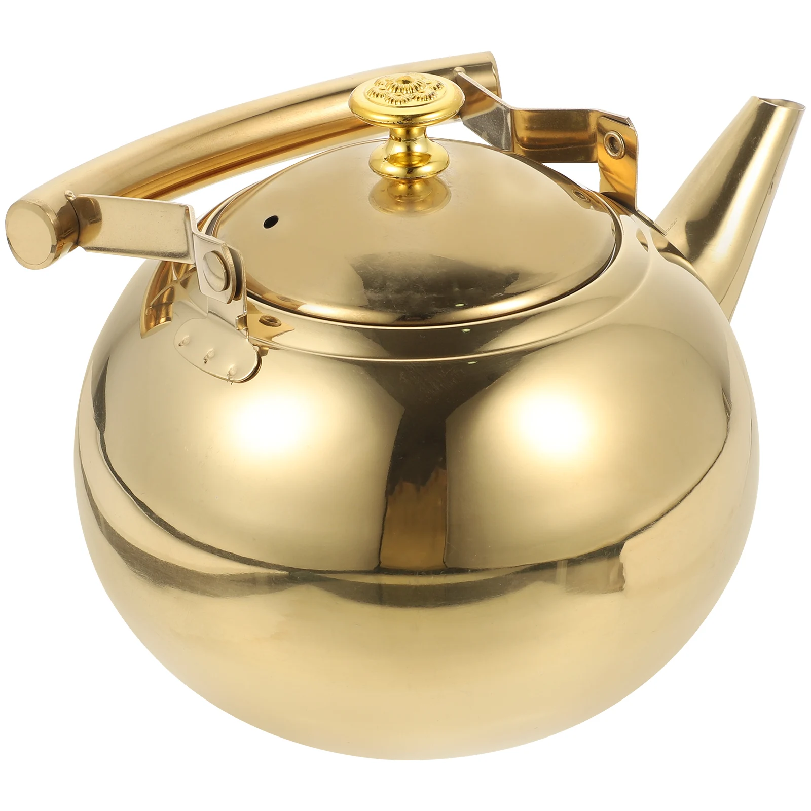 

Stainless Steel Tea Pot Teakettle Portable Lightweight Safe Use Heat Cold Resistance Kitchen Gadgets Stove Boiling