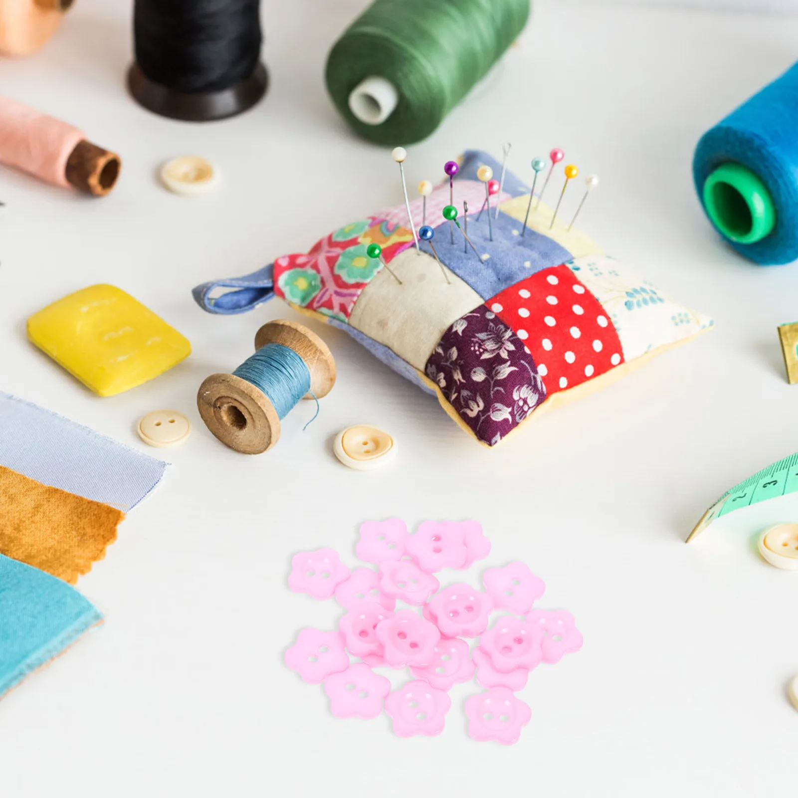 

20 Pcs Flower Buttons Craft Decorate Delicate Decorative Resin Accessory Decoration for Sweaters Child Cute Coats Women Clothes